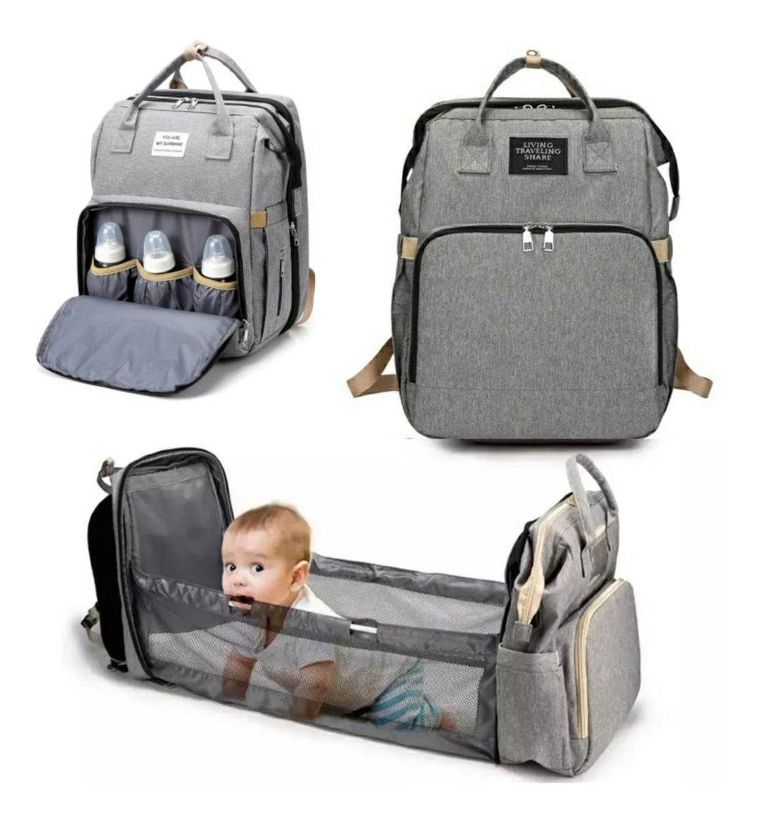 BabyCare 3 en 1 – Pañalera y cambiador portátil.